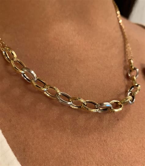 collana oro rosa e bianco e giallo ad anelli chanel|Collane e pendagli di bigiotteria CHANEL oro .